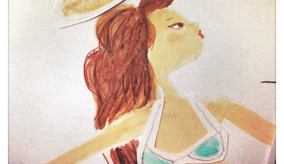 portrait-melanie-peinture-collage-cecile-reverdy