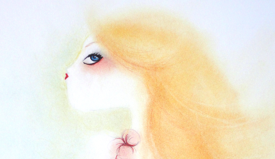 Portrait de femme au pastel sur papier - Œuvre artistique originale 3 par Cé. Cecile Reverdy