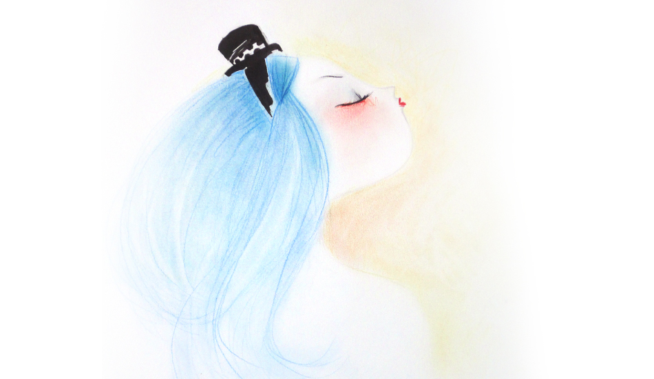 Portrait de femme au pastel sur papier - Œuvre artistique originale 4 par Cé. Cecile Reverdy