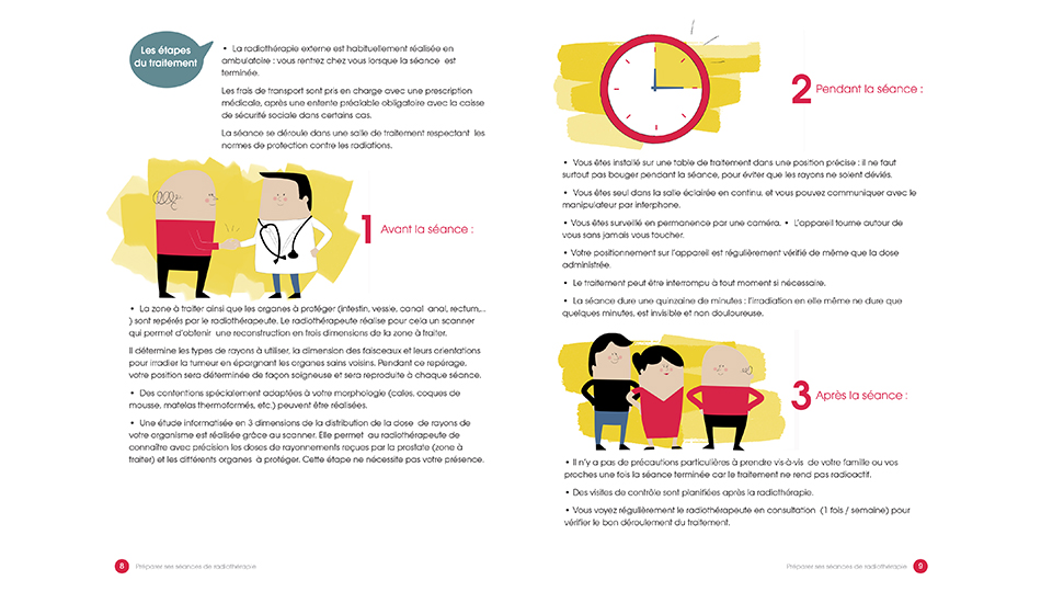 Radiothérapie - illustration de brochure médicale au ton décalé en oncologie 9 par Cé. Cecile Reverdy
