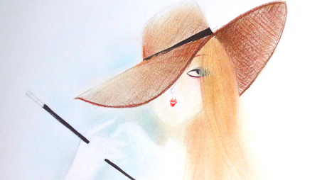 portaits de femmes au pastel