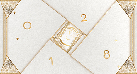 cé. cécile reverdy casino barrière - luxe - motion design - video voeux - dessin - papier - dorure 